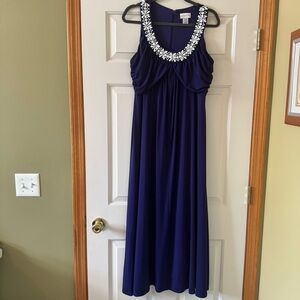 Soft Surroundings Jeweled Neckline Maxi Dress